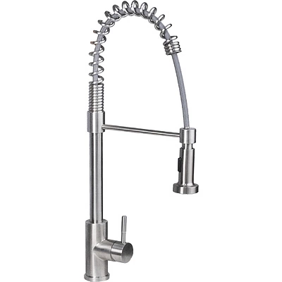 Смеситель для кухни однорычажный со съемным гибким шлангом, HDF-8111, сатин, AKS - фото 1