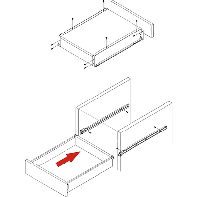 Система ящиков Металбокс AKS L-500 белый H=86 левая+правая - фото 5