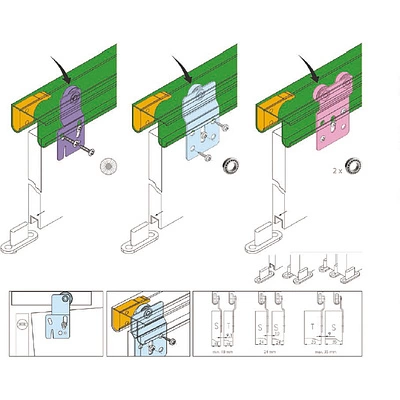 Комплект UNIFUTURE для 2 раздвижных дверей LAGUNA 50 кг (с направляющей L-2000 мм) - фото 4