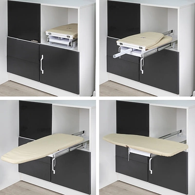 Доска гладильная встраиваемая 810*300*150, бежевый AKS - фото 5