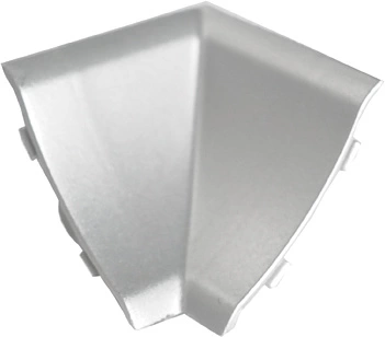 Уголок ПВХ внутрен. к плинтусу LA NWM алюминий (110) EL-MECH-PLAST - фото 1