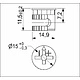 Эксцентрик 15x11,5 для плиты 16 мм (уп/100шт) AKS - фото 2