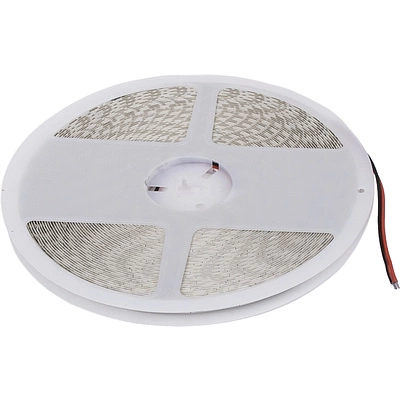 Лента светодиодная - 14,4W/m, 12V, 8мм, 2835, 180 д/м, IP20, холодный белый (6000K), CRI>80, 1600 Lm, 20м, AKS - фото 1