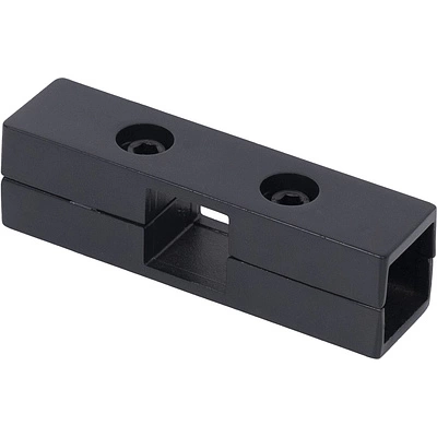 Соединитель 3-х труб перпендикулярный для квадр. трубы 25*25 QUADRO, черный AKS - фото 1