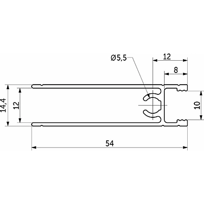 Профиль алюминиевый SENATOR серебро горизонт нижн. L-6000 мм АЛЮТЕХ - фото 2