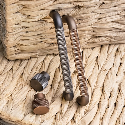 Ручка меб. кнопка мет. FLUID черный матовый, AKS - фото 6