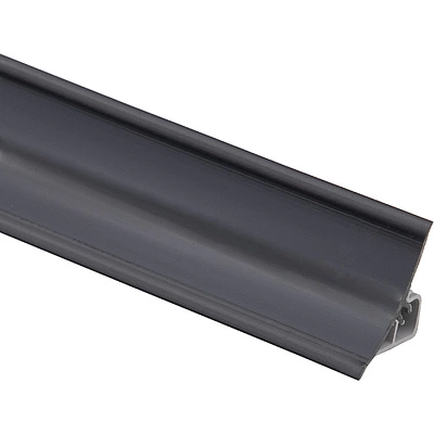 Плинтус ПВХ к столешнику LР чёрный глянец (117) EL-MECH-PLAST (1шт=3м.п.) - фото 1