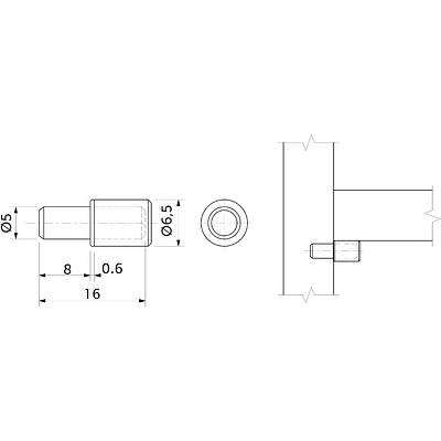 Полкодержатель для стекла мет. с резинкой 5,0*16мм (1уп.=5тыс.шт) AKS - фото 2
