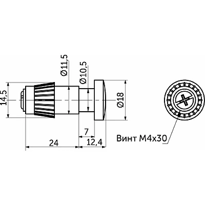 Заглушка модерн, трубы d16 античная бронза РФ - фото 2