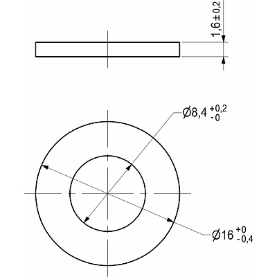 Шайба плоская d8 DIN125 (уп/20 шт) AKS - фото 2