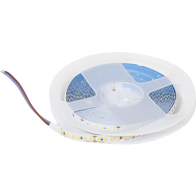 Лента светодиодная - 14,4W/m, 24V, 8мм, 2835, 180 д/м, IP20, холодный белый (6000K) - 5м, AKS - фото 1