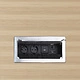 Выдвижной удлинитель Atlas USB, 2 розетки, USB A + C, HDMI, LAN, шлиф. сталь, AKS - фото 4