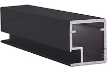 Профиль алюминиевый для рамочных фасадов Z-1 черный глянец (L-6000) АЛЮТЕХ (101.RAL9005)