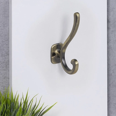 Крючок меб. двухрожковый мет. AКKORD античная латунь матовая AKS - фото 3