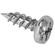 Саморез с полукруглой головкой 3,5*9,5 острый, белый цинк (уп/1тыс.шт) AKS - фото 1