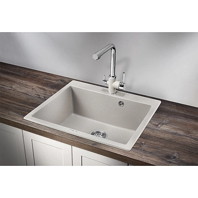 Мойка кварцевая, прямоугольная, GR-6001, 600*520мм, песочный, Granula - фото 3