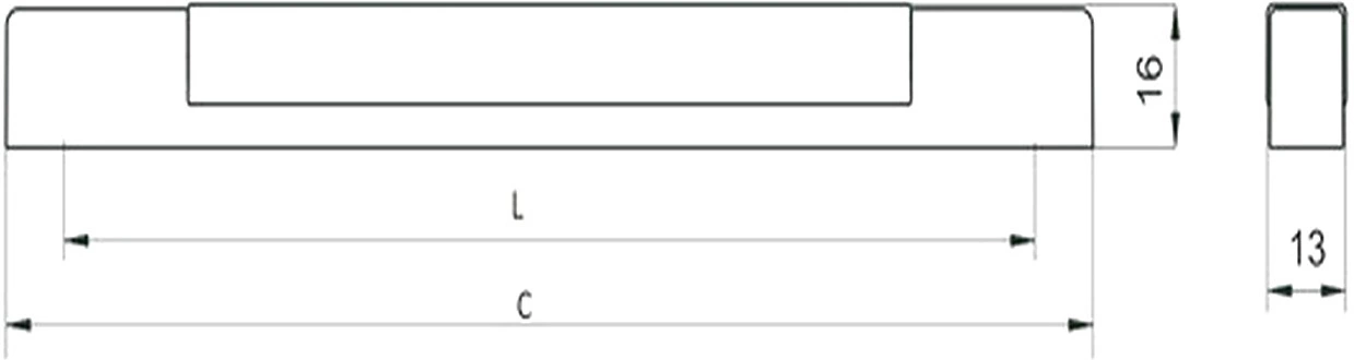 Ручка меб. скоба пластик. PS32/C32 160 металлик+венге AKS - фото 3