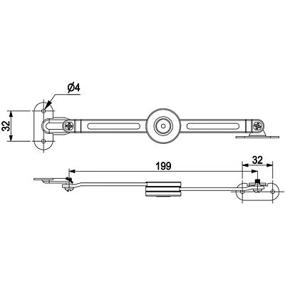 Подъемный механизм верхний с фиксацией в положении AKS PM-00 - фото 3