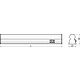 Светильник светодиодный LED Line 2- 870, 220В, 12Вт, 872х22х36мм, 1150Лм,4000K, 1,2м каб., GLS - фото 2