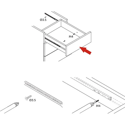 Направляющая шариковая L-214 h=17 AKS A - фото 2