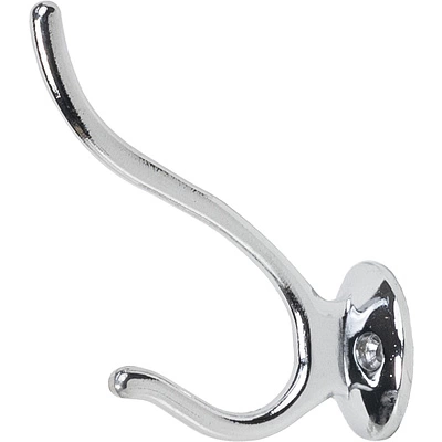 Крючок меб. двухрожковый мет. W009 хром AKS - фото 3