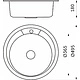 Мойка н/сталь, круглая одночашевая, d495мм, полированная, врезн на столешницу, AKS (0,8мм) - фото 3