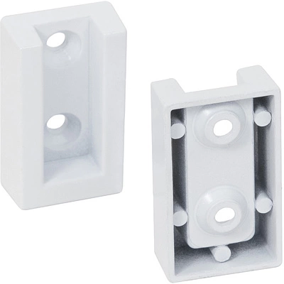 Держатель штанги гардеробной прямоуг. FAME/3 концевой, белый AKS - фото 1