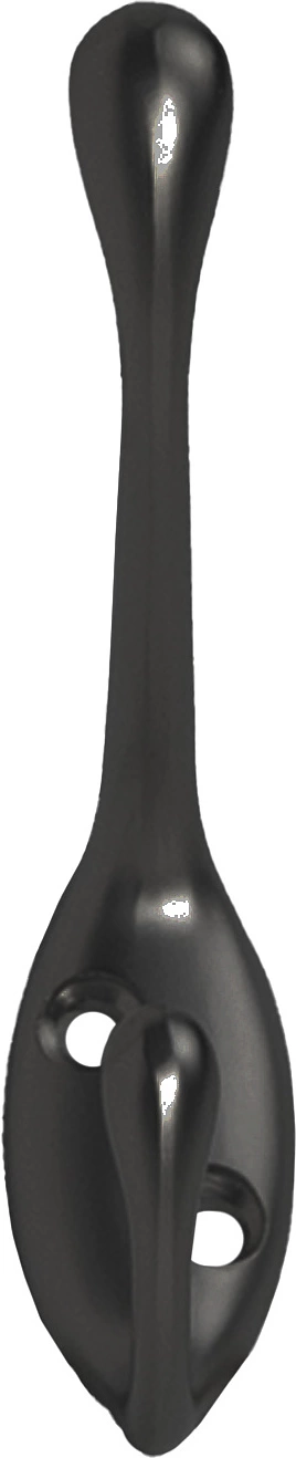 Крючок меб. двухрожковый мет. VIOL черный AKS - фото 4