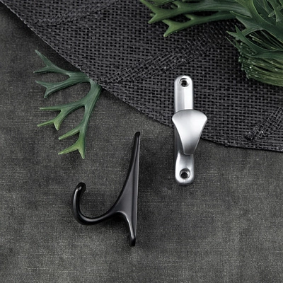 Крючок меб. однорожковый мет. DELTA черный AKS - фото 5