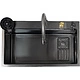 Мойка н/сталь, прямоугольная одночашевая со смесителем, 750*450мм, графит, PVD покрытие, врезн на/вровень столешнице, AKS (3,2мм) - фото 5