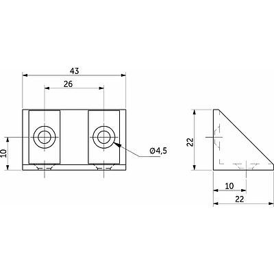 Уголок пластиковый двойной белый (уп/ 250 шт) AKS - фото 2