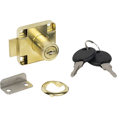 Замок для распашной двери механический 138, золотой, AKS LIGHT - фото 1