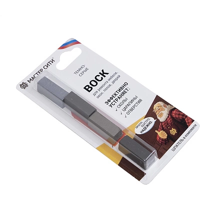 Воск мебельный темно-серый мягкий (набор 4 шт) Мастер Сити (со шпателем) - фото 2