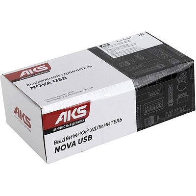 Выдвижной удлинитель NOVA USB, 2 розетки, USB A + USB C, белый, AKS - фото 4