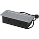 Выдвижной удлинитель NOVA USB, 2 розетки, 2xUSB, черный, AKS - фото 1