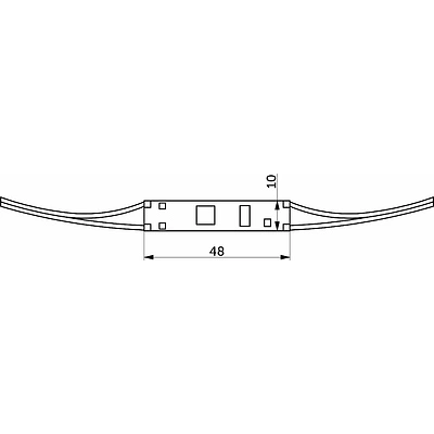 Выключатель встраиваемый в профиль, на взмах, с диммированием, с проводами, 12/24V, 96W/192W, AKS - фото 2