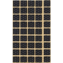 Подкладка самоприлипающая фетровая прорезиненная 15 х 15мм (1упак.=45шт), черная, Folmag