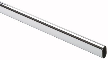 Труба овальная L-3000 30*15 (0,8кг/0,6мм), хром AKS - фото 1