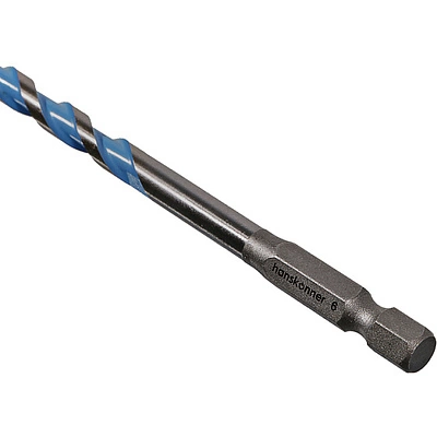 Сверло универсальное шестигранный хвостовик 6,0 мм, твердосплавная напайка Hanskonner - фото 1