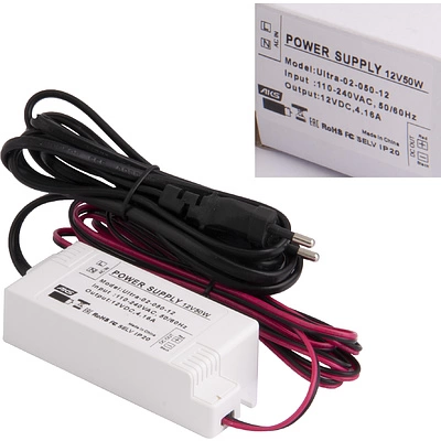 Блок питания Ultra 15W/12V с вилкой и миниконнектором (по 2 м), AKS - фото 6