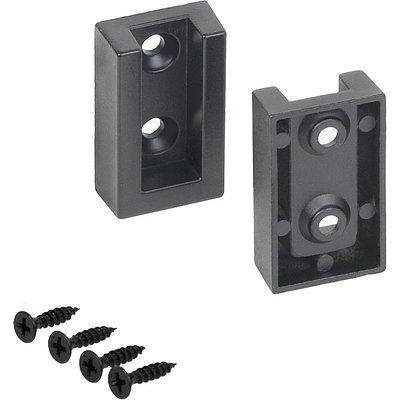 Держатель штанги гардеробной прямоуг. FAME/3 концевой, графит AKS - фото 4