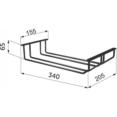 Держатель подвесной для бокалов двухрядный 340*65*205, хром AKS - фото 2