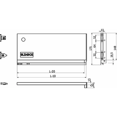 Боковина Slimbox AKS L-400 H=175 белый левая+правая - фото 2