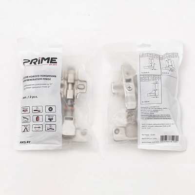 Петля накладная с доводчиком 48мм h2 clip-on PRIME by AKS (саморезы, заглушки) (упак. = 2 шт.) - фото 5