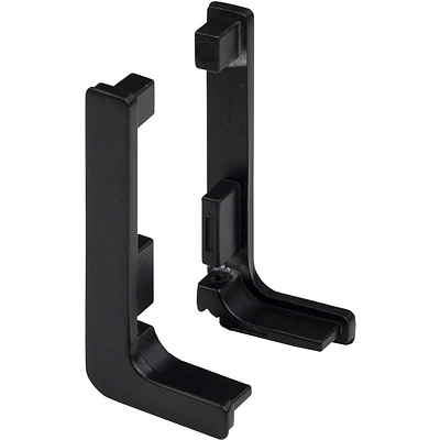 Комплект заглушек металлич. к профилю Gola, L-образных (левая+правая) черный 3 AKS - фото 3