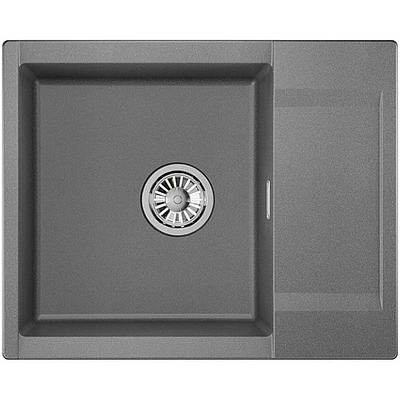 Мойка кварцевая, прямоугольная, GR-6202 Estetica, 620*500мм, графит, Granula - фото 3