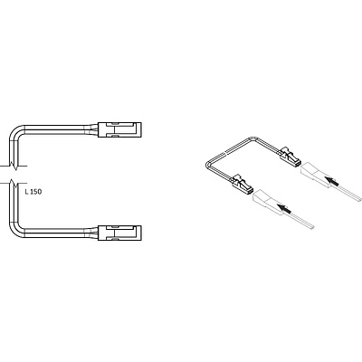 Шнур соединительный (миниконнектор папа - миниконнектор папа), 15 см, AKS - фото 2