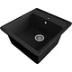 Мойка каменная, прямоугольная одночашевая, GS-10, 460*505мм, черный, врезная, Gamma Stone - фото 1