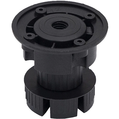 Опора кухонная пласт. h60 трехсоставная, черный AKS (1 уп. = 300 шт.) - фото 1