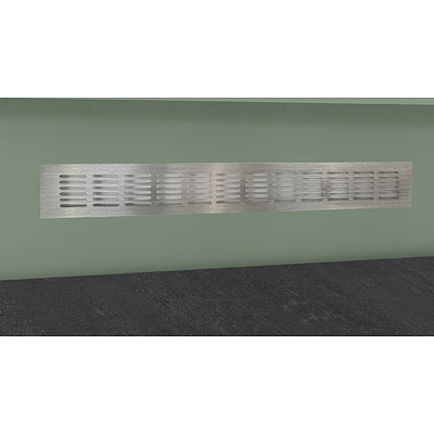 Решетка вентиляционная 480х60мм инокс алюминий AKS - фото 4